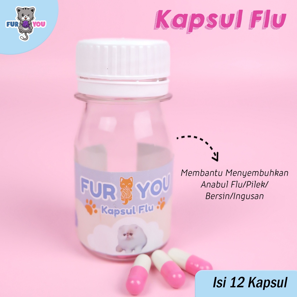 Fur you kapsul flu berat untuk kucing anabul obat flu ampuh flu parah bersin Flucat