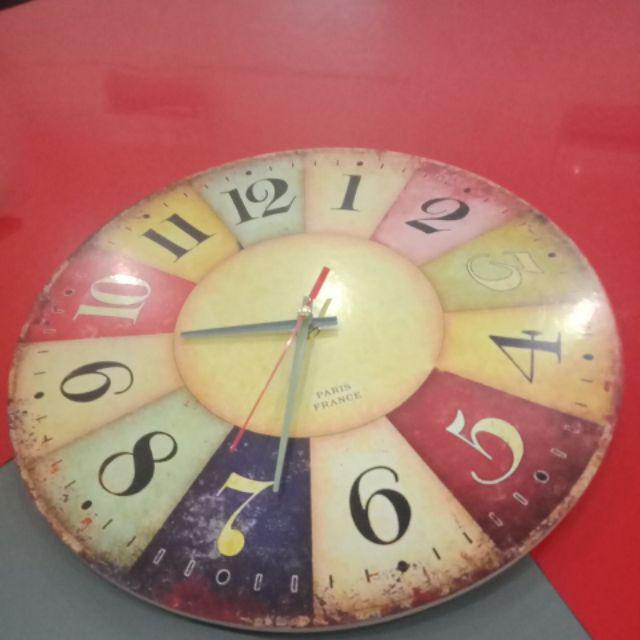 117 Jam Dinding Unik Retro Hiasan Interior Motif Plate Vintage Pelengkap Nuansa Klasik