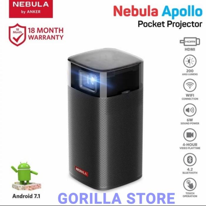 

Irled | Proyektor Mini Anker Nebula Apollo Black D2410G11
