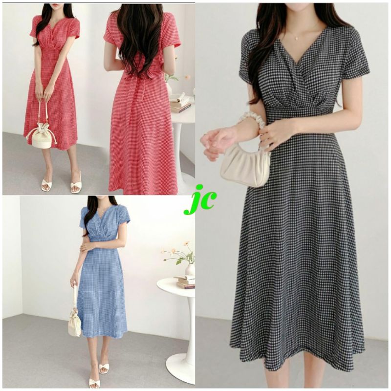 JCMC - Dres Noura / Dress Wanita / Dress Casual Korean Style