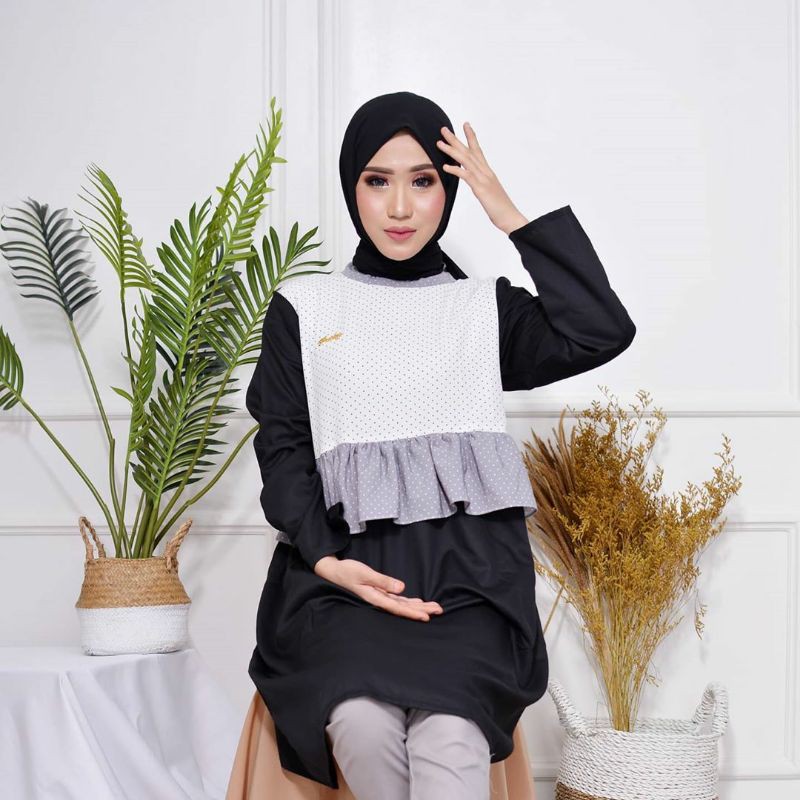 ALYA TUNIK ANINDYASCARF CASUAL LUX BUBBLY STRECH MIX TOYOBO FASHION WANITA MUSLIMAH TERLARIS
