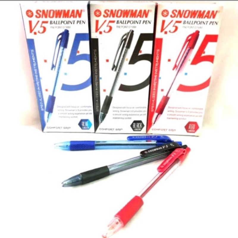 

Pulpen / Pen / Pena Snowman V-5 Ecer (3pcs)