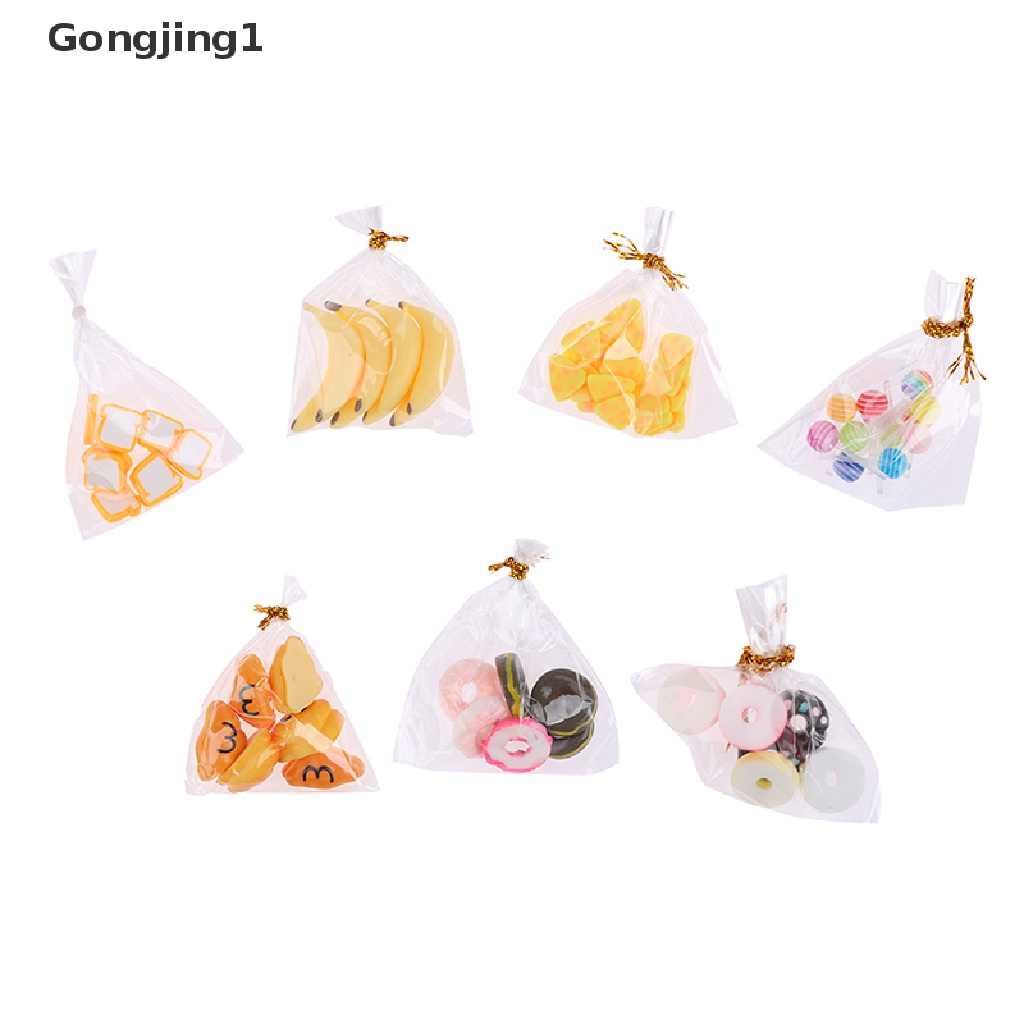 Gongjing1 Mainan Miniatur Makanan Penutup / Teh / Snack / Macaroon Untuk Aksesoris Rumah Boneka 1 / 12