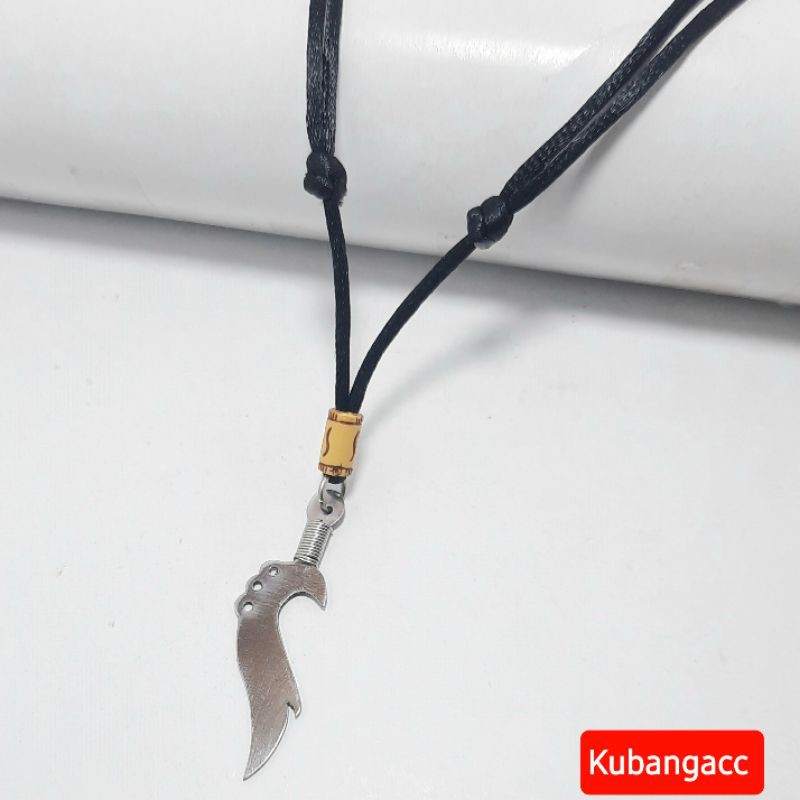 Shegeh_Store Kalung Tali Bandul Kujang Stainless Kecil Kalung Keren Kalung Pria Wanita Kalung Tali
