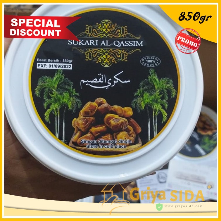 Kurma Sukari al qosim 850gr Sukari ember Al qassim madinah original