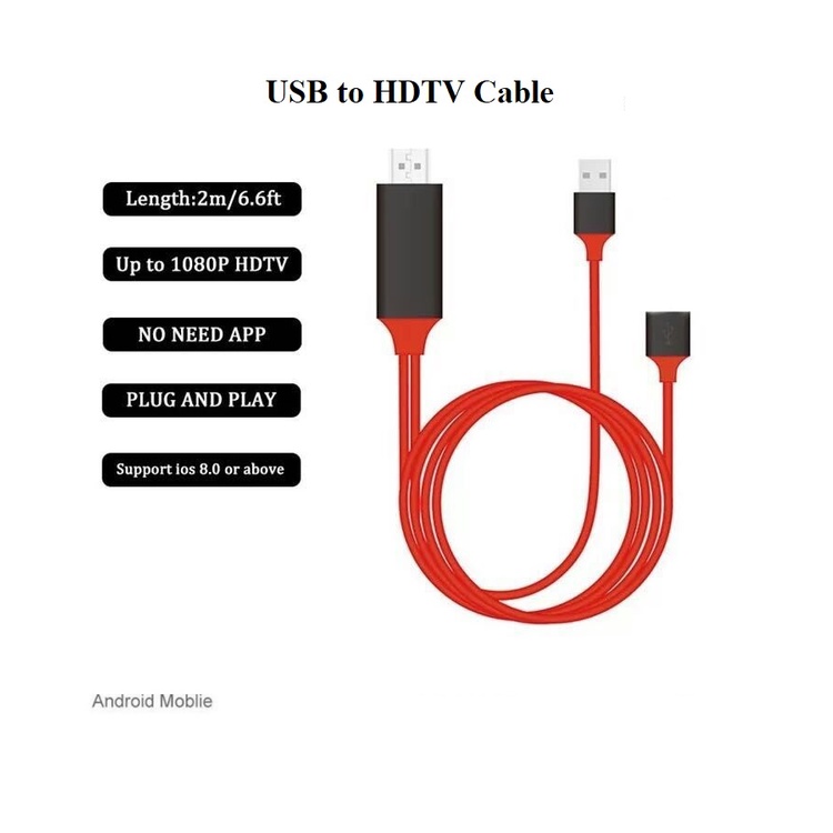 Kabel Type C, Lightning, Android to Hdtv