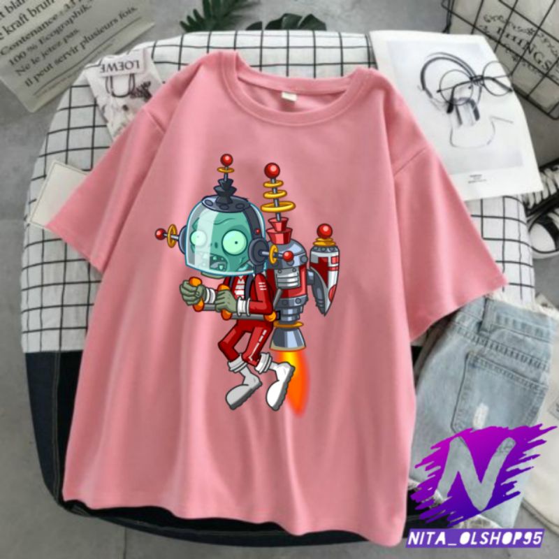 baju anak planst vs zombie kaos anak zombie karakter game plants vs zombies