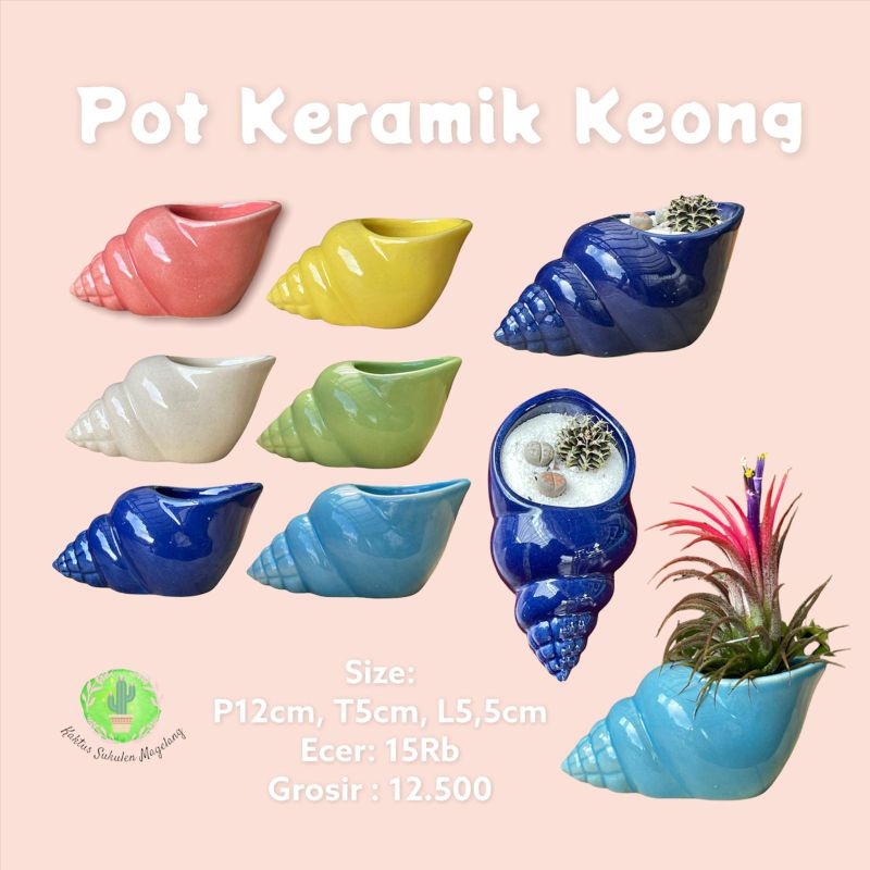 Pot Keramik Keong