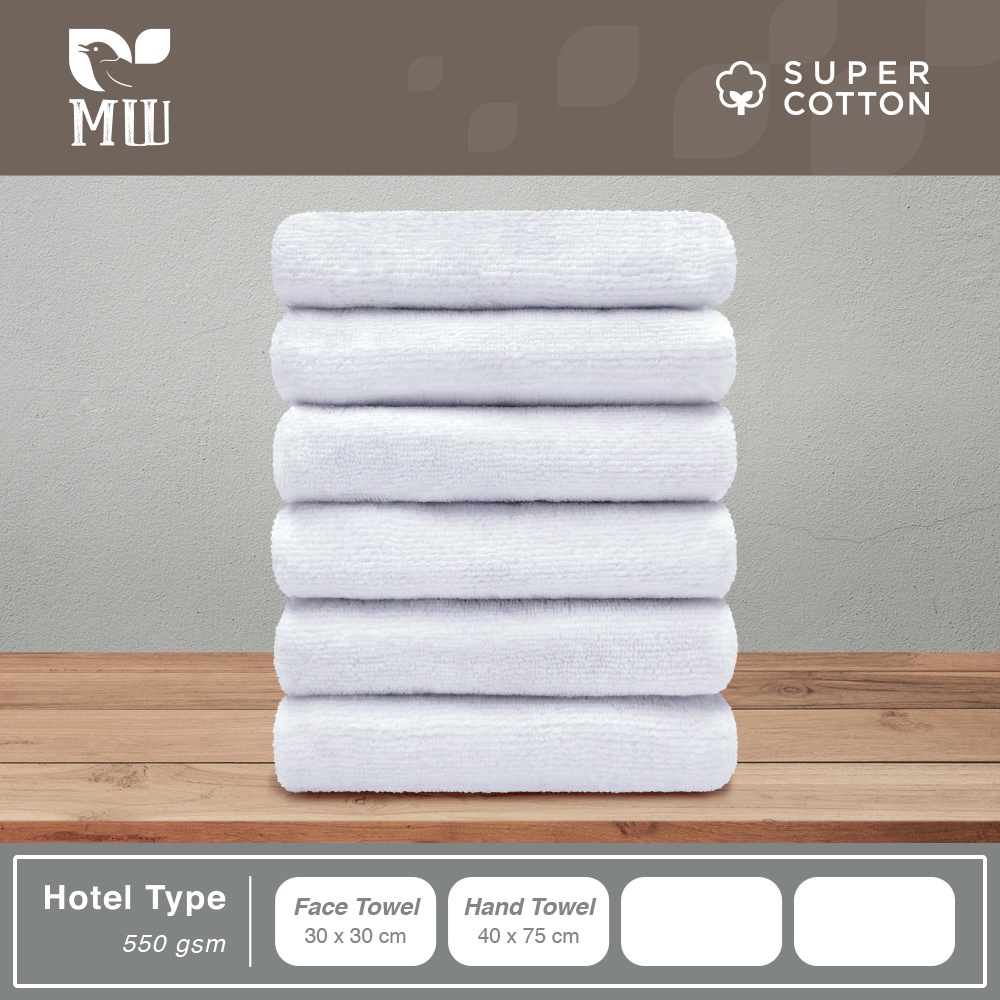 HB Morning Whistle Hotel Type Face Towel Hand Towel Handuk Wajah Handuk Tangan 30 x 30 / 40 x 75 cm by Terry Palmer