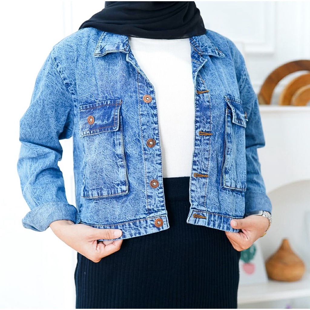 BEFAST - ZFS OOTD Wanita Jaket SYORA / SACHIE JEANS JACKET / Jaket Denim Wanita / Jaket Trendy 2021 / Jaket OOTD Wanita Keluaran Terbaru / Jaket Denim Polos / Fashion Wanita