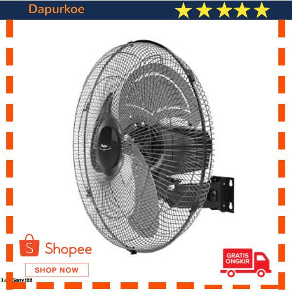 Terlaris Maspion PW-456 Power Fan Kipas Angin Dinding 18inch - Hitam Elegan