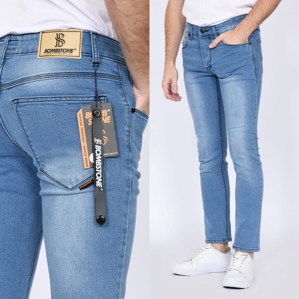 Celaan Jeans Pria Bombstone / Celana Jeans Slimfit / Celana Jeans Pensil Ngaret / Celana Jeans Panjang Pria