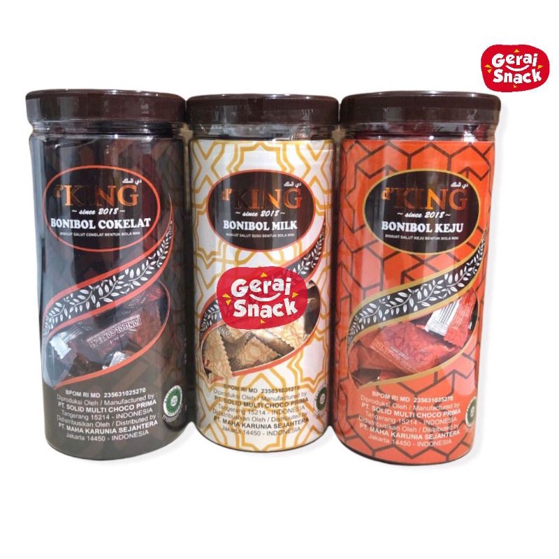 D'King Cokelat Bonibol JUMBO 1 JAR Aneka Rasa Milk I Cokelat I Keju [80pcs]