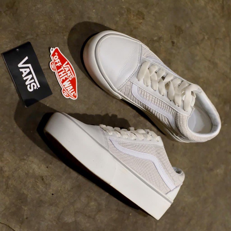 Vans Oldskool Platform Leather snake white (Preloved)||100% ori