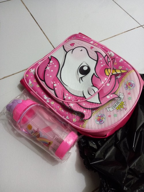 Botol Minum Anak 400ml Karakter Kartun Terlaris Di Shopee (v2001)