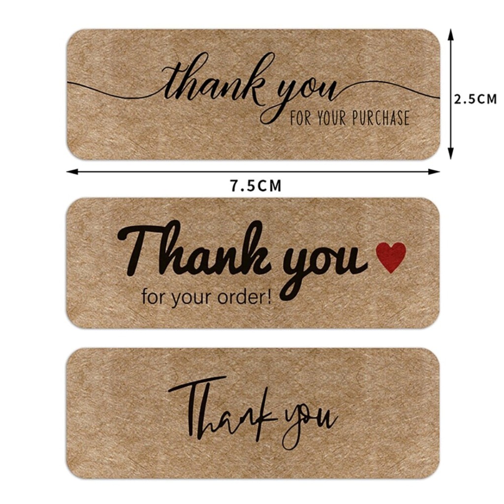 

10 Pcs Sticker Kertas Kraft Tulisan "Thank You For Your Order" Untuk Dekorasi Amplop