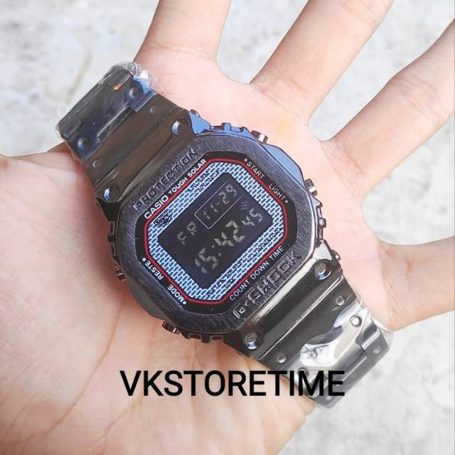 Jam Tangan Casio B5000 Water Resist Fashion Pria Trendy - Hitam