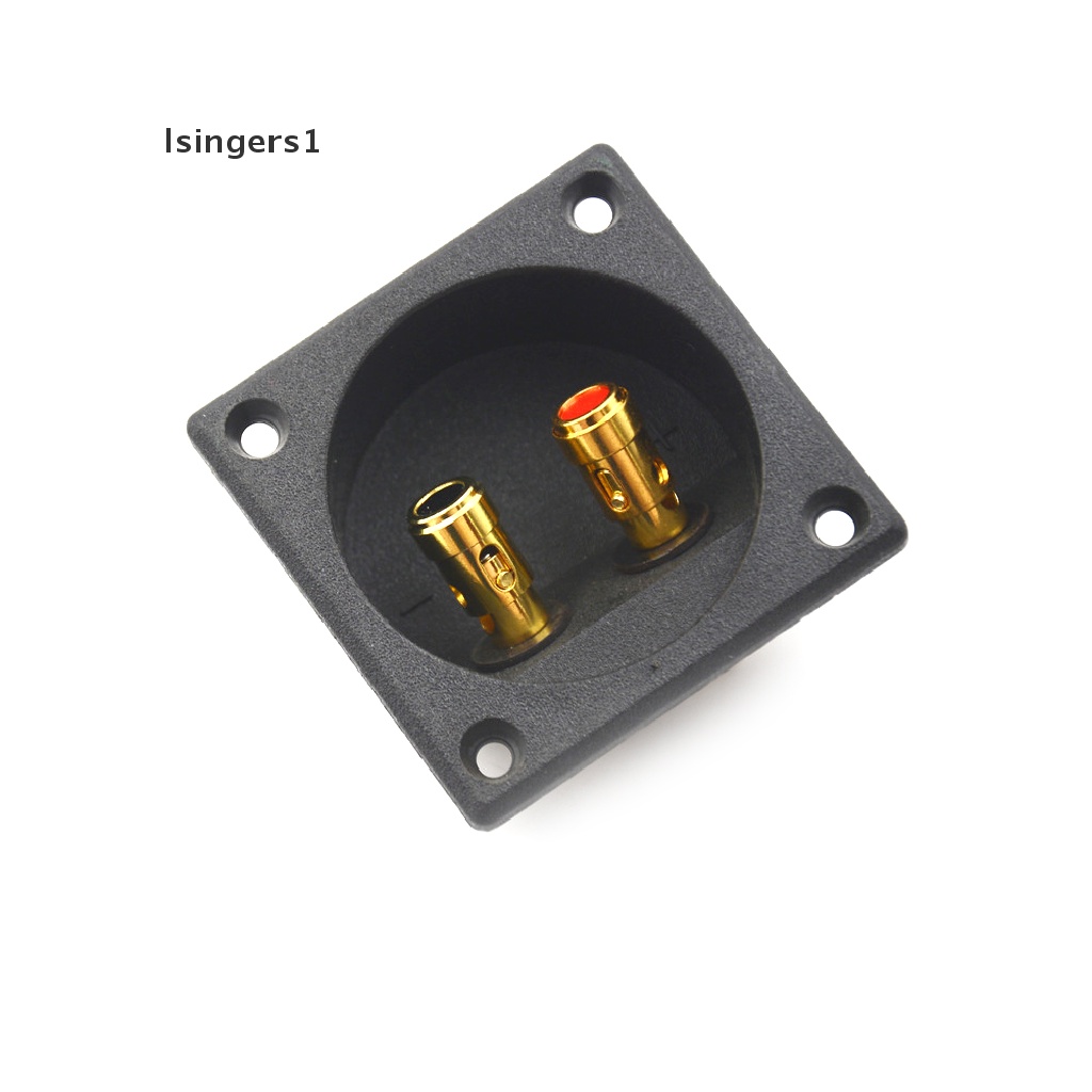 (lsingers1) Terminal Speaker Bentuk Kotak Warna Hitam / Emas