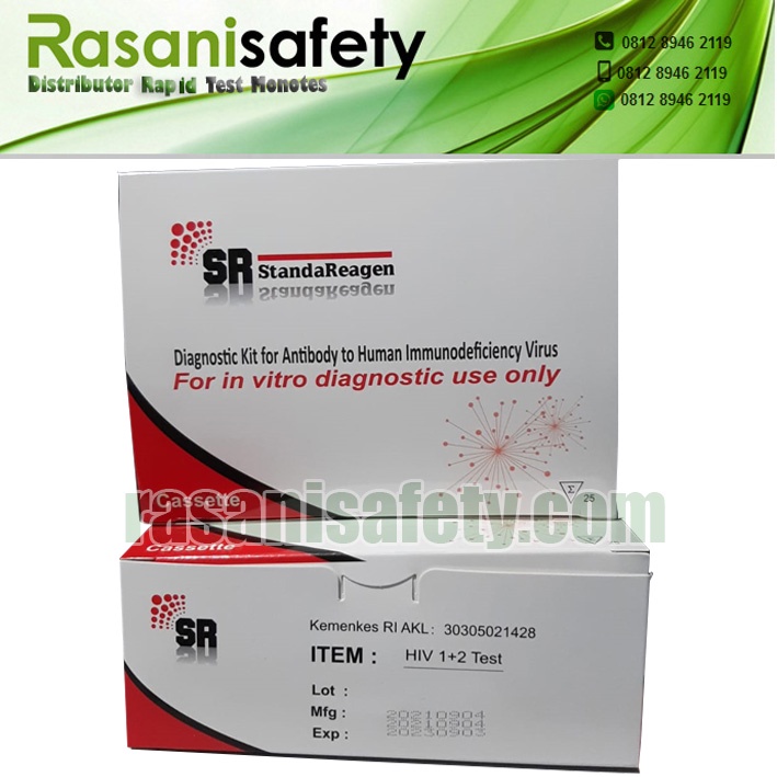 HIV Test Device SR Isi 25 Alat Tes Cassette Standareagen AID Murah Terlaris