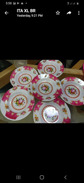6 Pcs Piring Melamine Kecil Motif Sa-120