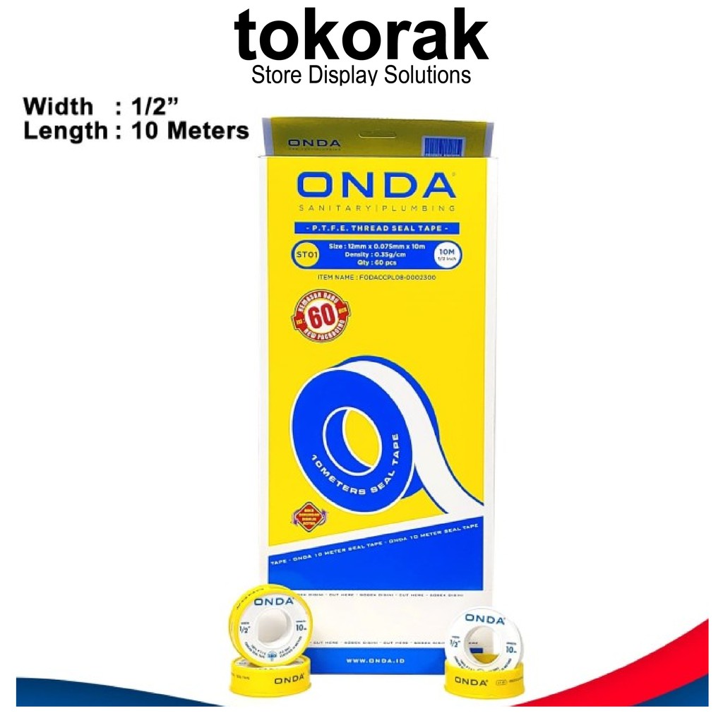 SEAL TAPE ONDA 1/2 INCH 10M ISOLATAPE PIPA KRAN