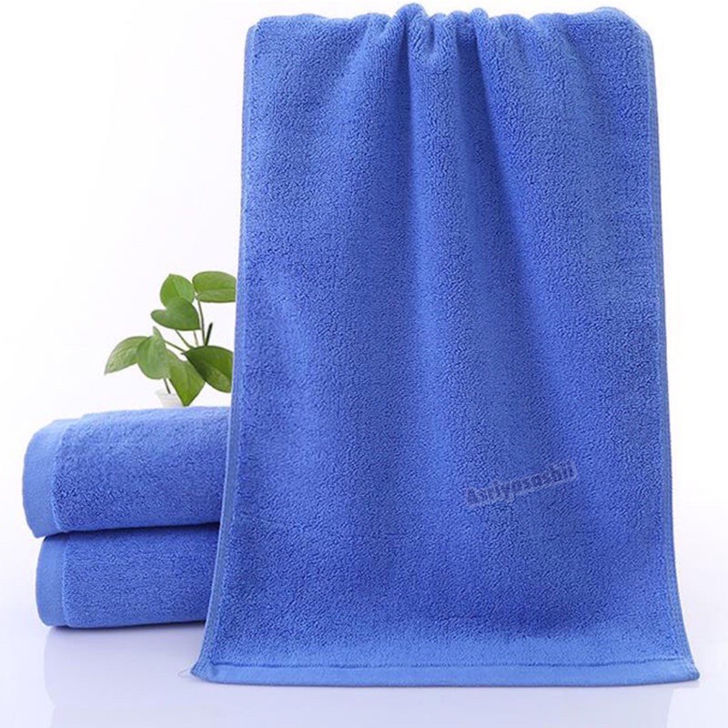 Handuk Mandi Handuk Hotel Tebal Polos Biru Cotton 100% Terlaris Termurah