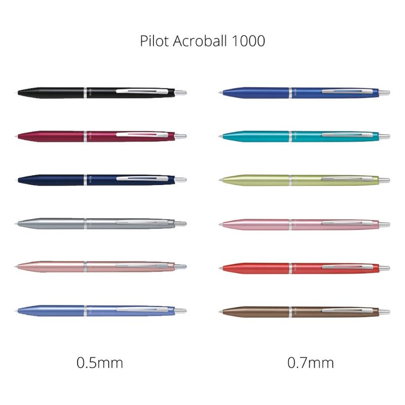 

Pilot Acroball Acro 1000 Ballpoint Oil-Based Ink Pen 0.5mm 0.7mm