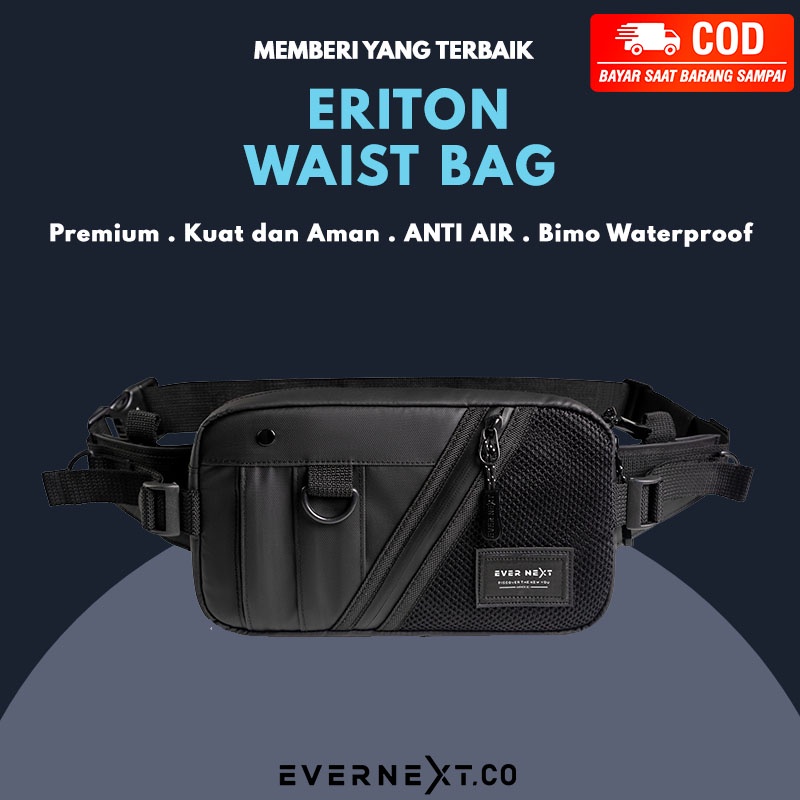 Tas Selempang Pria Anti Air ERITON  Waistbag Cowok Slingbag