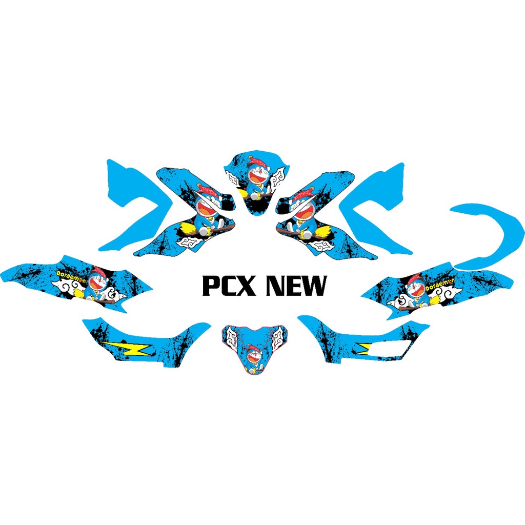 Decal Honda Pcx New /Sticker Decal PCX new Motif Doraemon