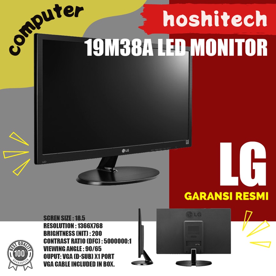 MONITOR LED LG 19M38A 19&quot; inch murah Resmi 1TH