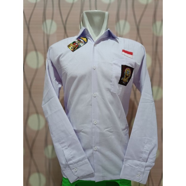 BAJU PUTIH SMA TANGAN PANJANG/BAJU PUTIH SMA MEREK PELAJAR/SERAGAM SEKOLAH MURAH