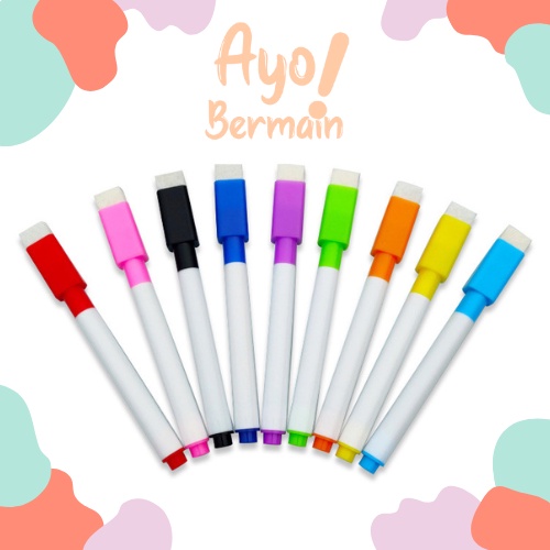 

[GROSIR] Mini Spidol Wipe Clean / Whiteboard Marker / Dapat dihapus / Wipe and clean
