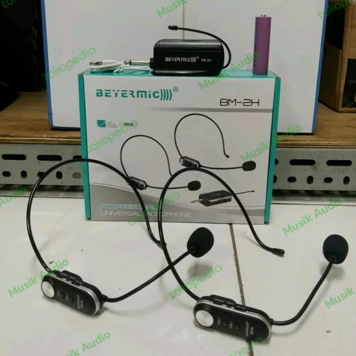 Mic Wireless Beyermic BM2H BM 2H isi 2 Headset Telinga Imam Bando ORI