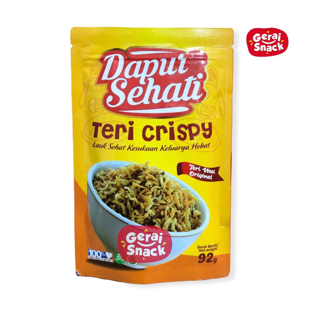 Teri Nasi Crispy Dapur Sehati Non Msg Lauk Instan Enak &amp; Praktis 92 g