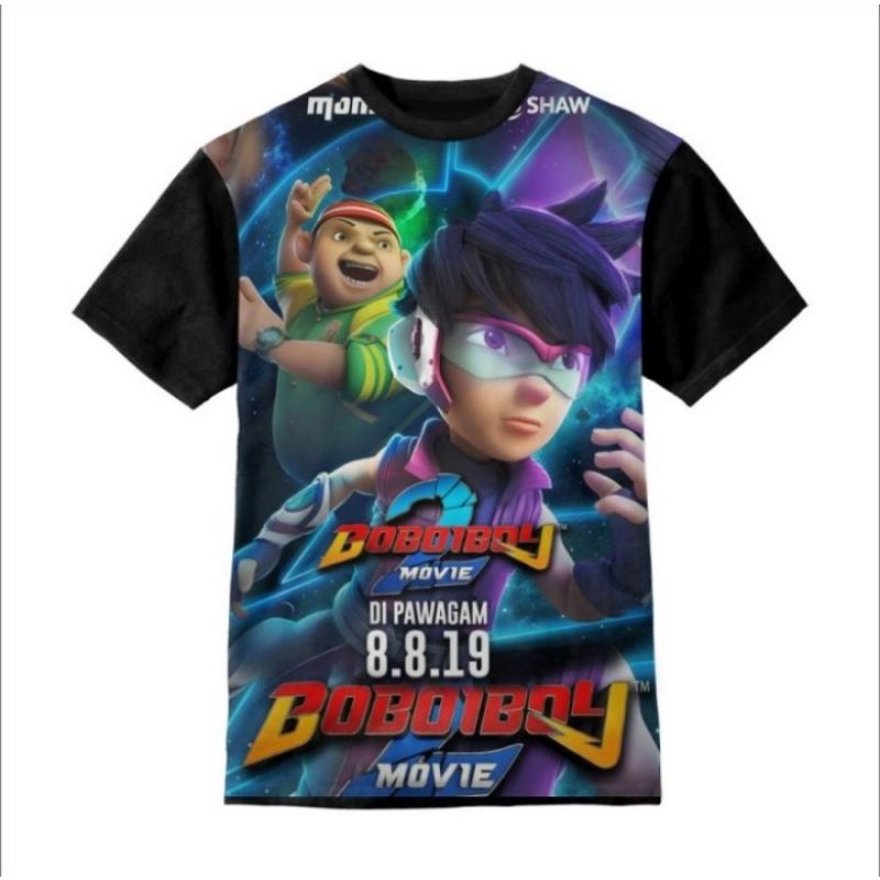 Baju anak Kaos anak Unisex Series Boboiboy Galaxy The Movie 2