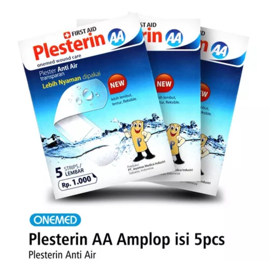 PLESTERIN AA AMPLOP ISI 10 ONEMED PLESTER LUKA TRANSPARANT