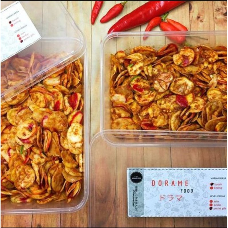 

(DORAME) KERUPUK SEBLAK 150gr Kemasan box