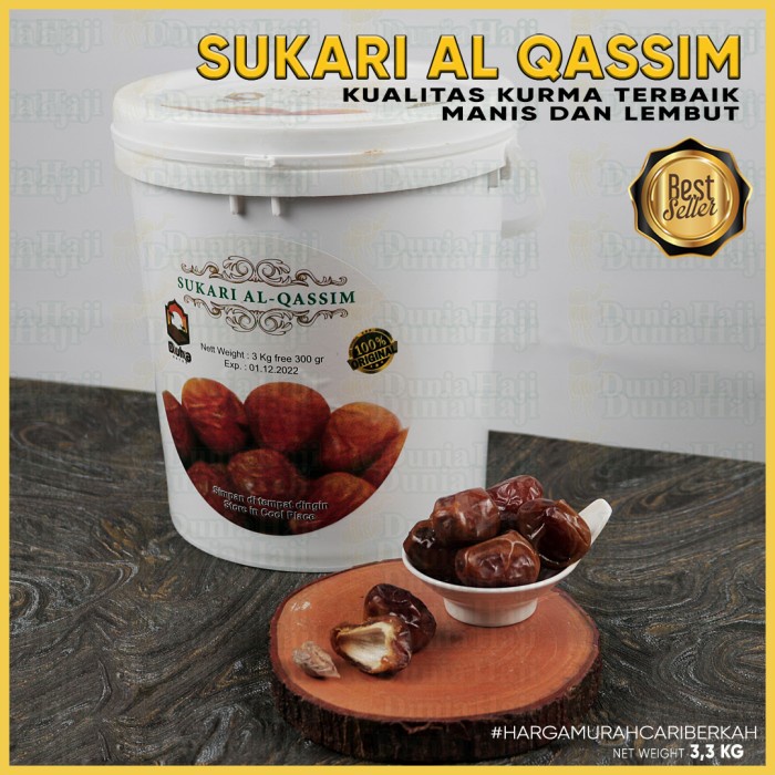 

Kurma Sukari 3 KG FREE 300 GRAM EMBER BESAR Sukari Al Qassim Sukkari