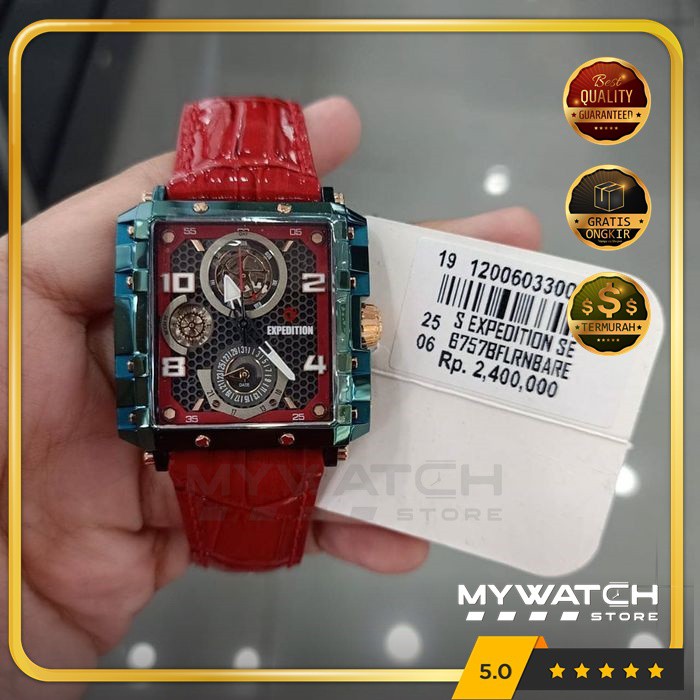 Jam Tangan Expedition Wanita AC 6757 AC6757 Original Red Blue Bergaransi Resmi