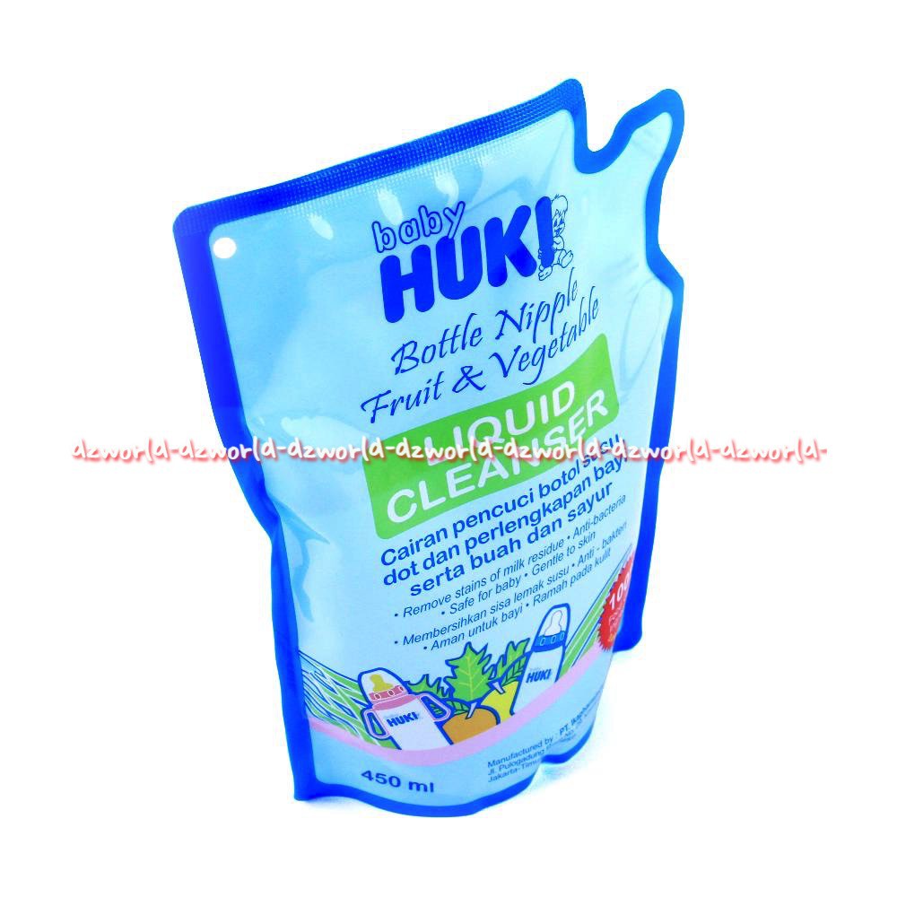 Huki Liquid Cleanser 450ml Refill sabun pembersih botol dan alat makan bayi 100% persen foodgrade