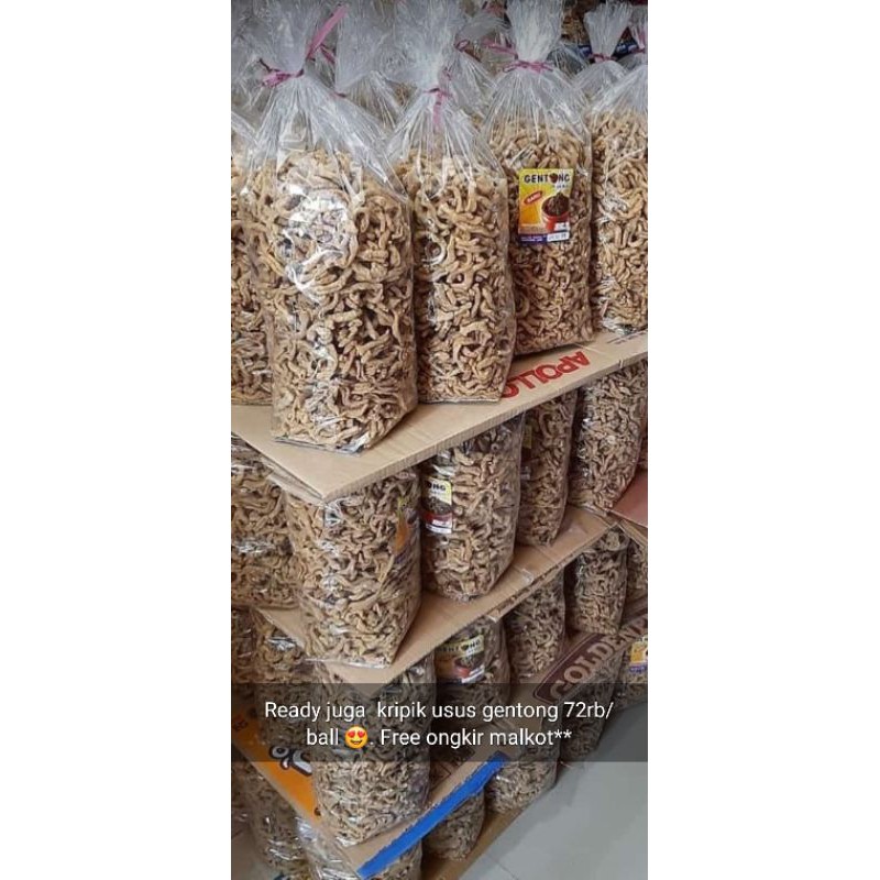 SNACK MURAAHH KRIPIK USUS KILOAN BERAT 1Kg - KRIPIK USUS GENTONG KILOAN