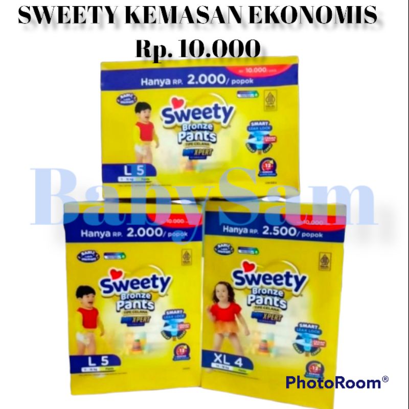 Sweety Bronze Dry Expert Mini Pack M5 | L5 | XL4 Popok Celana Bayi