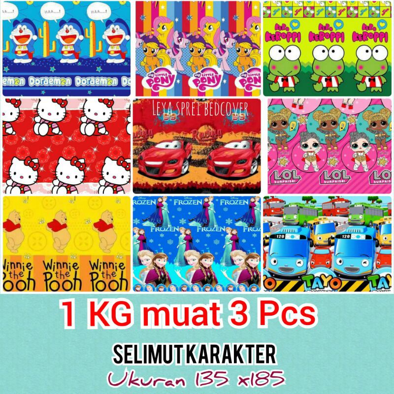 Selimut karakter murah 350 gram | Shopee Indonesia