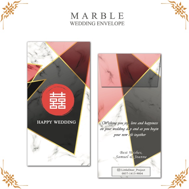 

WEDDING ENVELOPE (6pcs) MARBLE VERSION ANGPAO