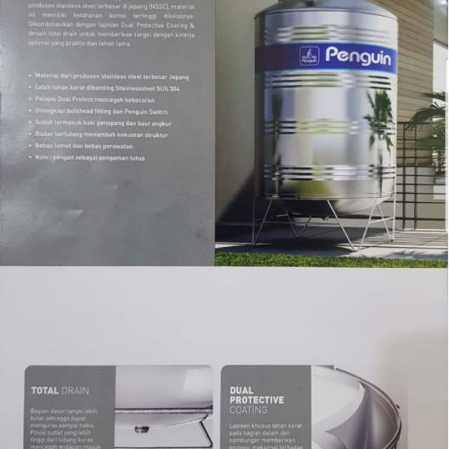 Tangki stainless pinguin 1000lt