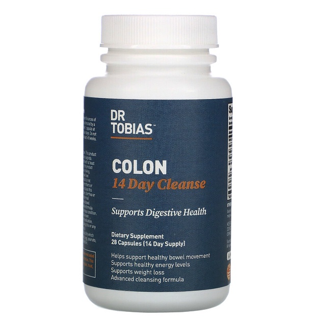 Dr Tobias Colon 14 Day Cleanse 28 Capsules Mengatasi Sembelit Ori USA Dr tobias