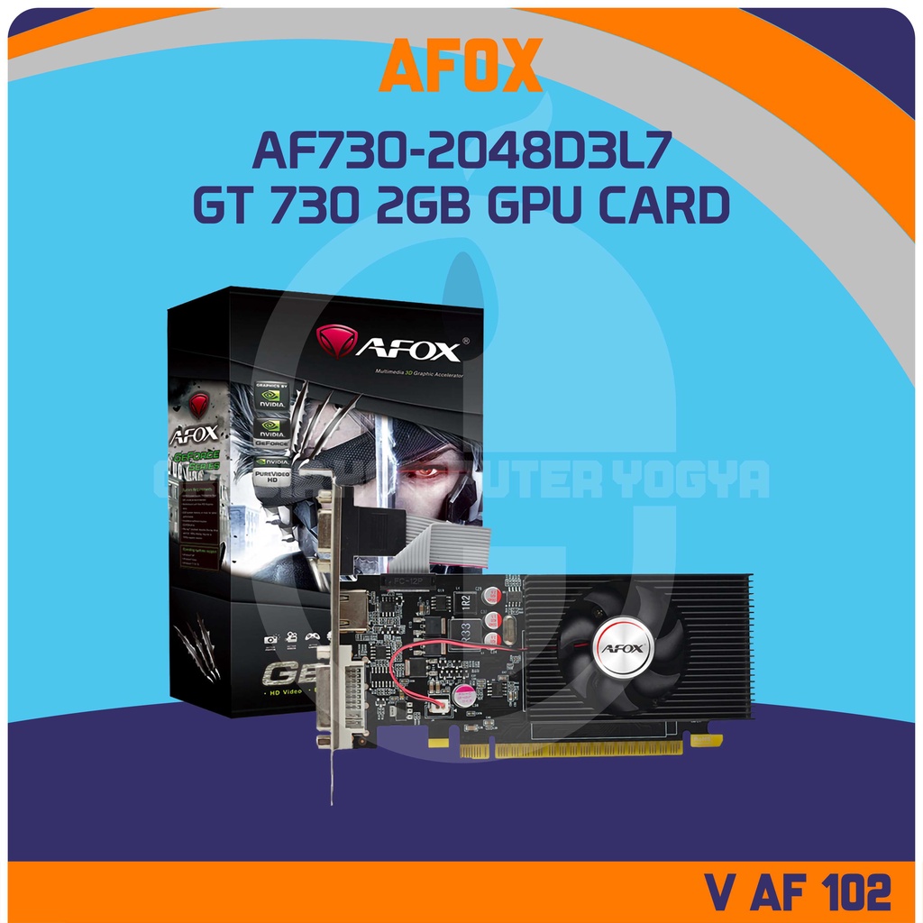 Afox AF730-2048D3L7 GeForce GT 730 2GB GDDR3 128Bit Low Profile VGA GPU Graphic Card
