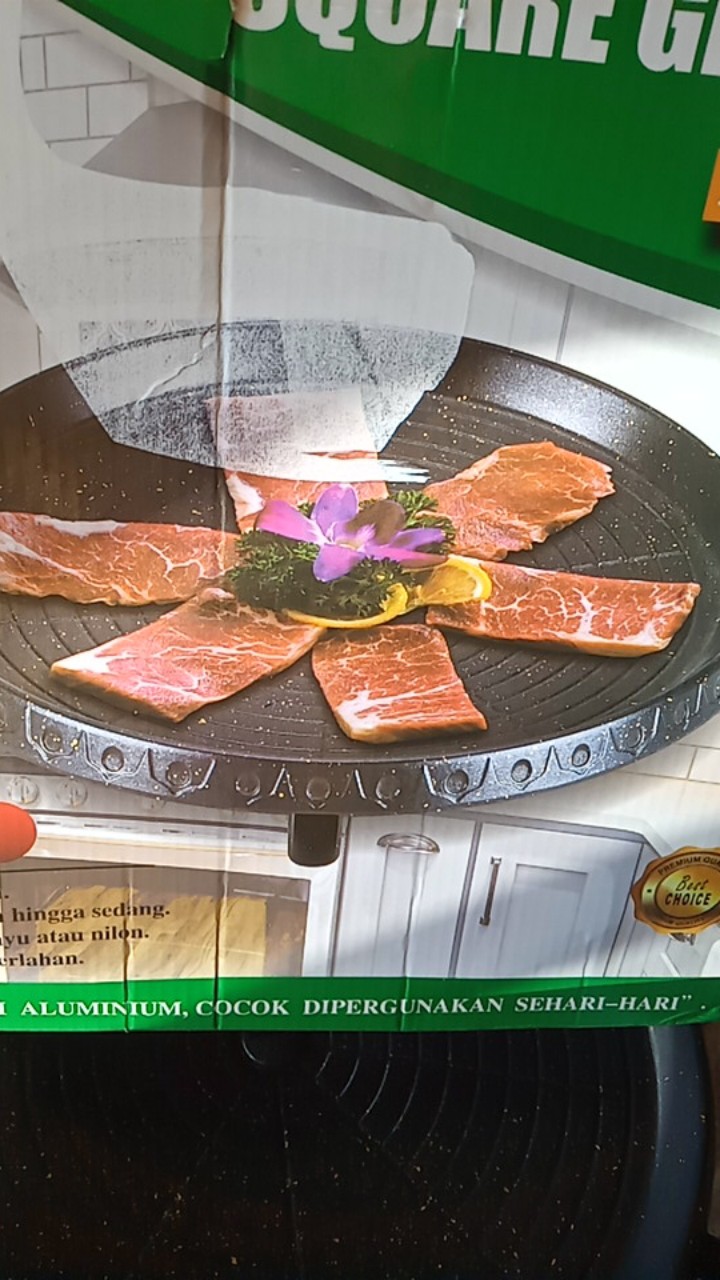 Bbq Round Grill / Bulgogi Pan Panggangan Bulat / Alat Panggang Barbeque 4518/8930