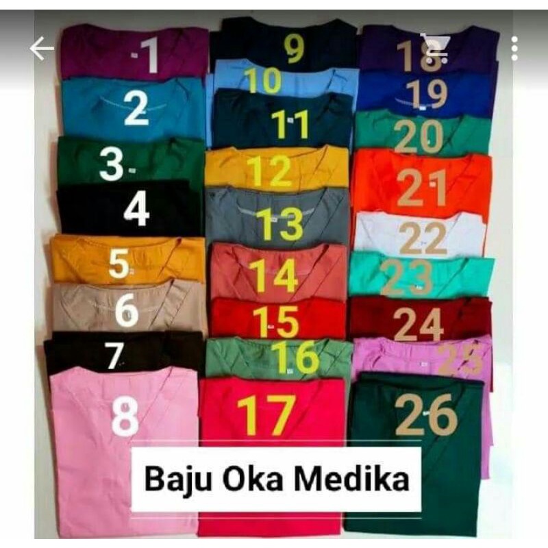BAJU OKA MEDIKA/ JUBAH KESEHATAN/ BAJU JAGA / BIDAN/ PERAWAT / DOKTER/ NAKES
