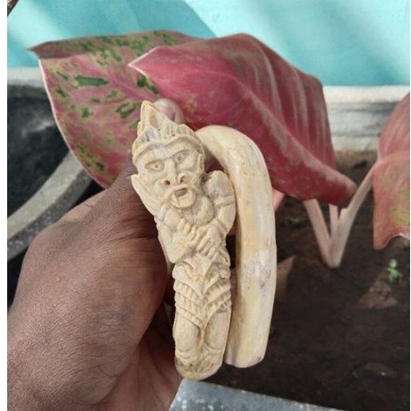 GELANG AKAR BAHAR PUTIH ORIGINAL FULL UKIR HANOMAN